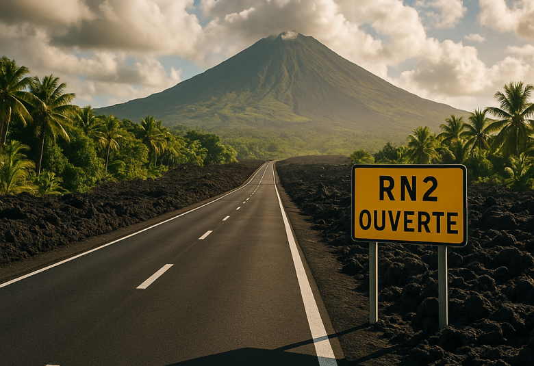 RN2 Route des Laves - Réouverture complète le 28 mai 2026